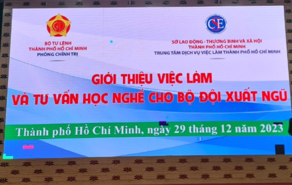CÔNG TY NHÂN KIỆT THAM GIA SÀN GIAO DỊCH VIỆC LÀM CHO QUÂN NHÂN XUẤT NGŨ Ở TP. HỒ CHÍ  MINH 