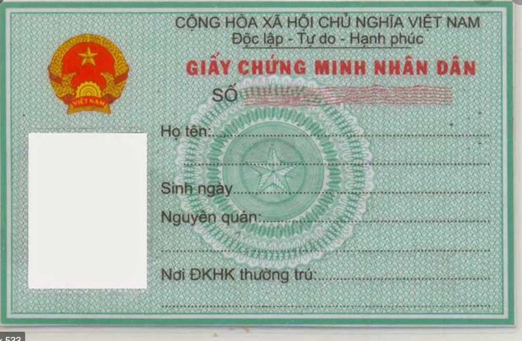 Mã số CMND của các tỉnh thành