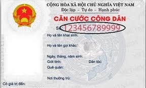 Mã số thẻ căn cước công dân các Tỉnh Thành. 