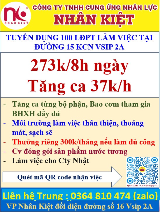 Thông báo tuyển 150 LĐPT làm Dán Tem vào sản phẩm,Đường 15 visip2A