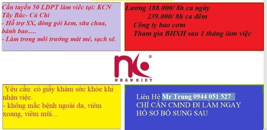 THÔNG BÁO TUYỂN 500 LAO ĐỘNG PHỔ THÔNG HỖ TRỢ SẢN XUẤT