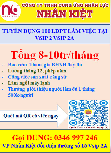 Tuyển công nhân làm việc tại công ty răng sứ