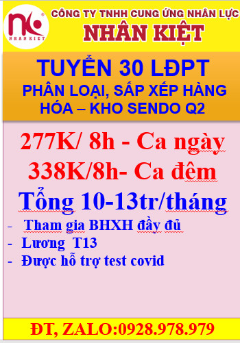 SENDO - PHÂN LOẠI, SẮP XẾP HÀNG HÓA