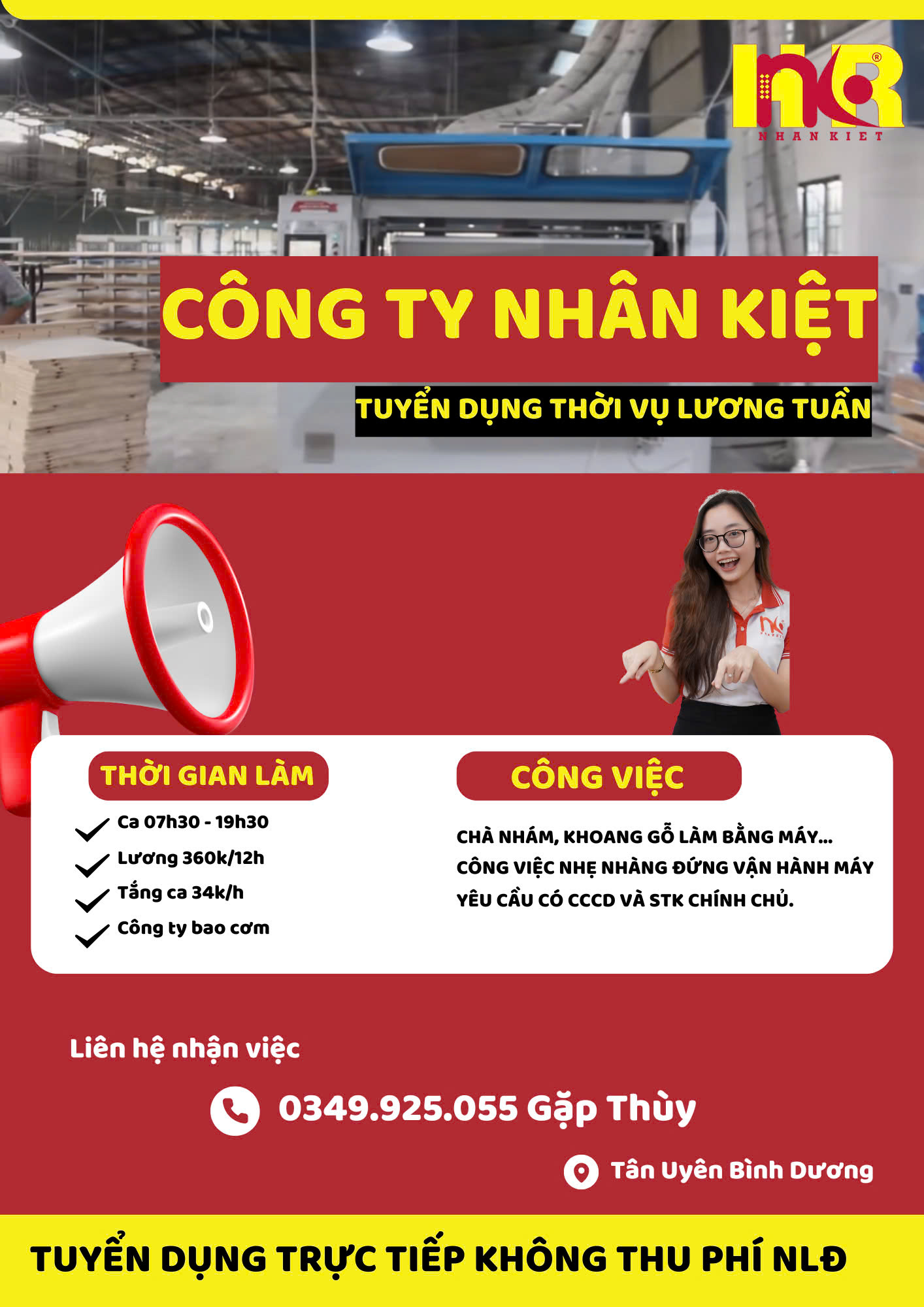 CÔNG TY NHÂN KIỆT TUYỂN THỜI VỤ - LƯƠNG TUẦN - TÂN UYÊN - BÌNH DƯƠNG