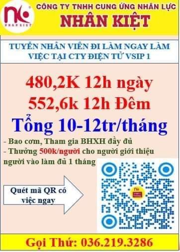 TUYỂN LĐPT LÀM VIỆC TẠI VSIP1