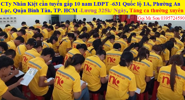 TUYỂN GẤP  10 NAM LĐPT LẮP RÁP TỦ, ĐỒ NỘI THẤT - QUẬN BÌNH TÂN