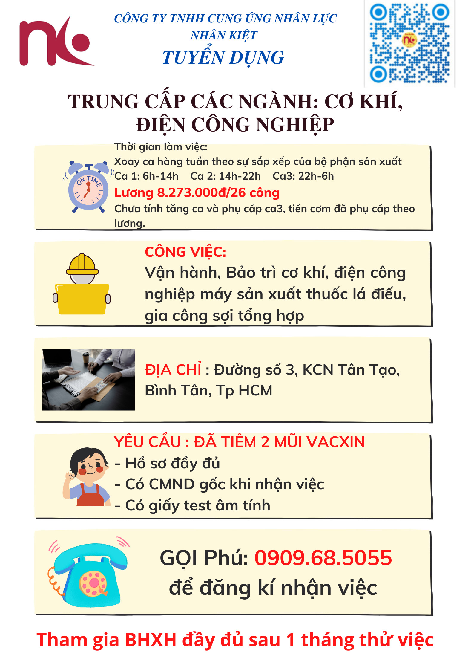 Tuyển Trung cấp ngành cơ khí, điện công nghiệp