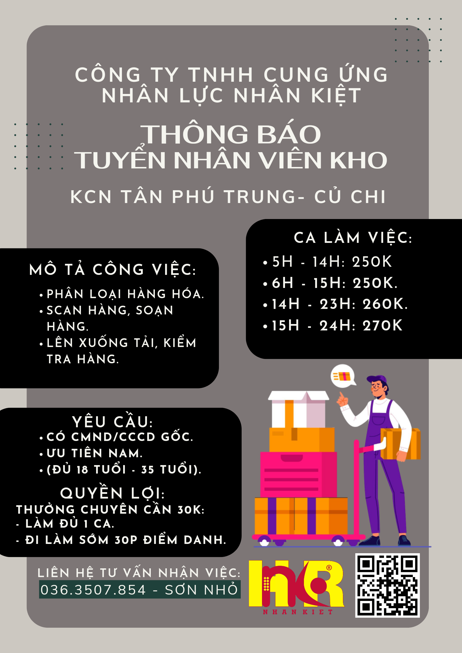 THÔNG BÁO TUYỂN DỤNG KHO SHOPEE WH (đóng gói) - KCN TÂN PHÚ TRUNG
