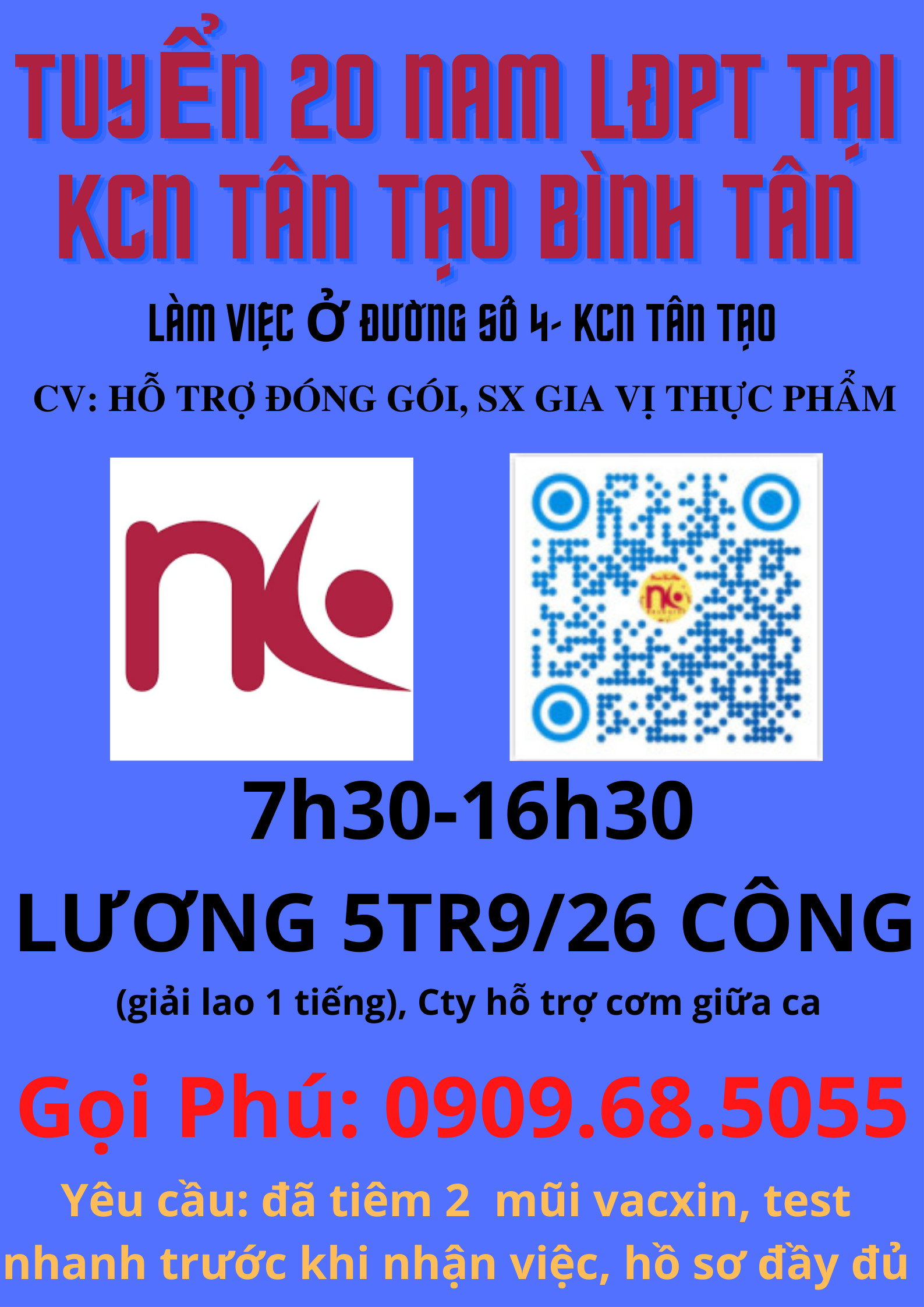 Tuyển 10 bạn hỗ trợ đóng gói, sắp xếp gia vị thực phẩm