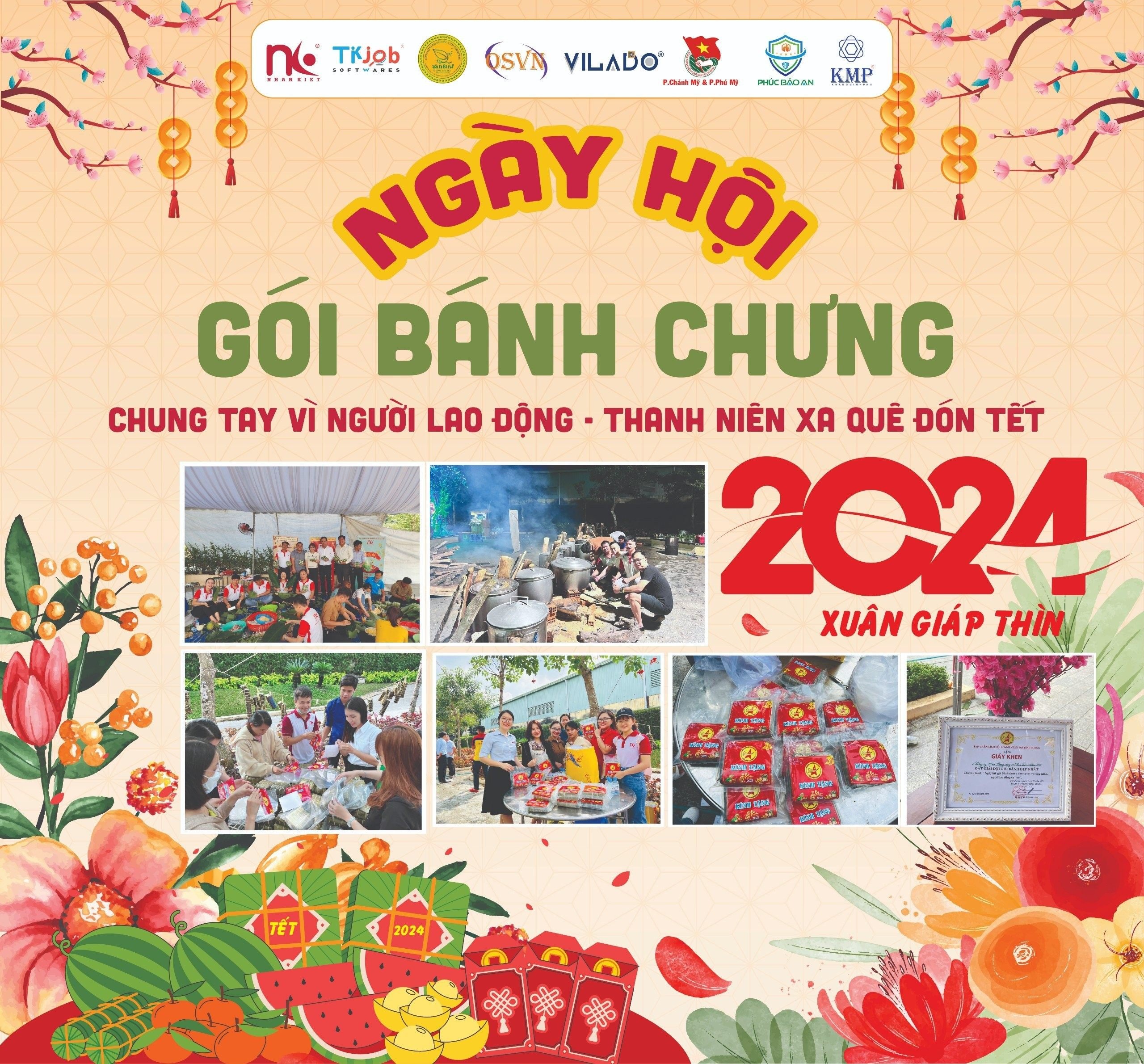 NGÀY HỘI GÓI BÁNH CHƯNG CHUNG TAY VÌ NGƯỜI LAO ĐỘNG THANH NIÊN XA QUÊ ĐÓN TẾT GIÁP THÌN 2024
